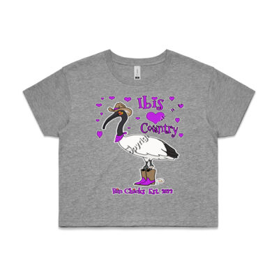 Ibis Luv Country Purple. Crop Top Thumbnail